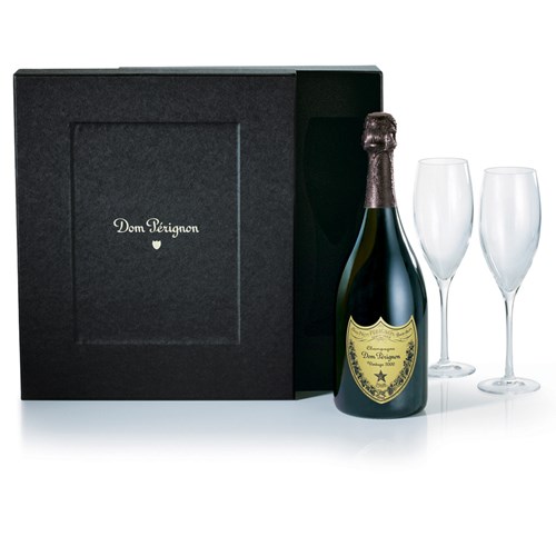 Dom Perignon 2000 Champagne Flutes Gift Set - Trusted Seller